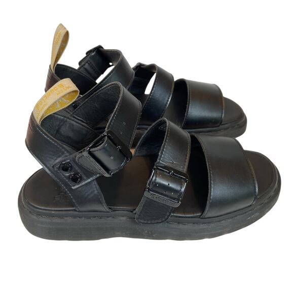 Dr Martens Vegan Gryphon Slingback Sandals Black Men's Size 10 / Womens 11 - Picture 1 of 7